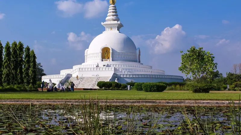 Vishwa Shanti Stupa at Rajgir in Bihar