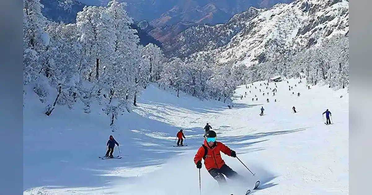 Auli during winter in Uttarakhand