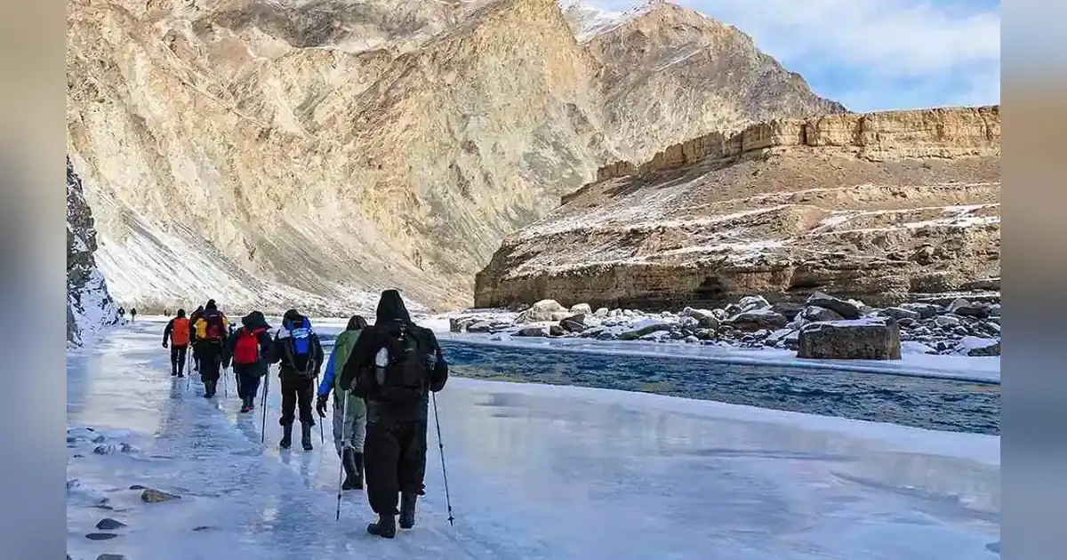 Freezed Chadar Lake Ladakh