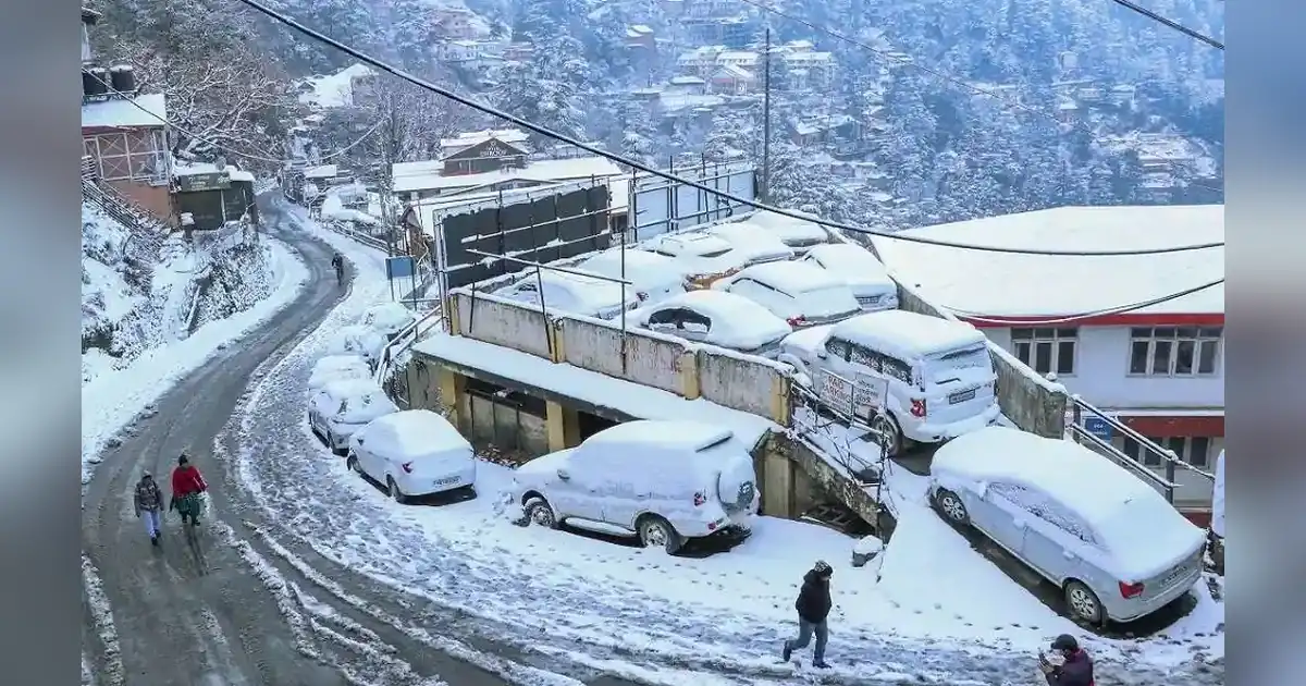 Shimla City after Snowfall in Himachal Pradesh