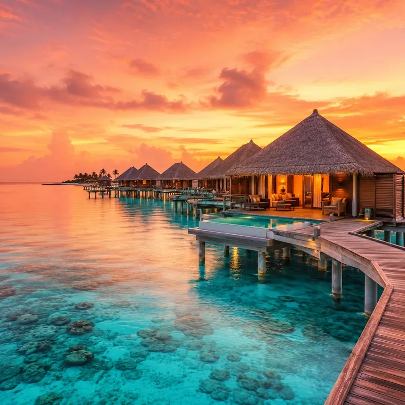 Maldives overwater villa