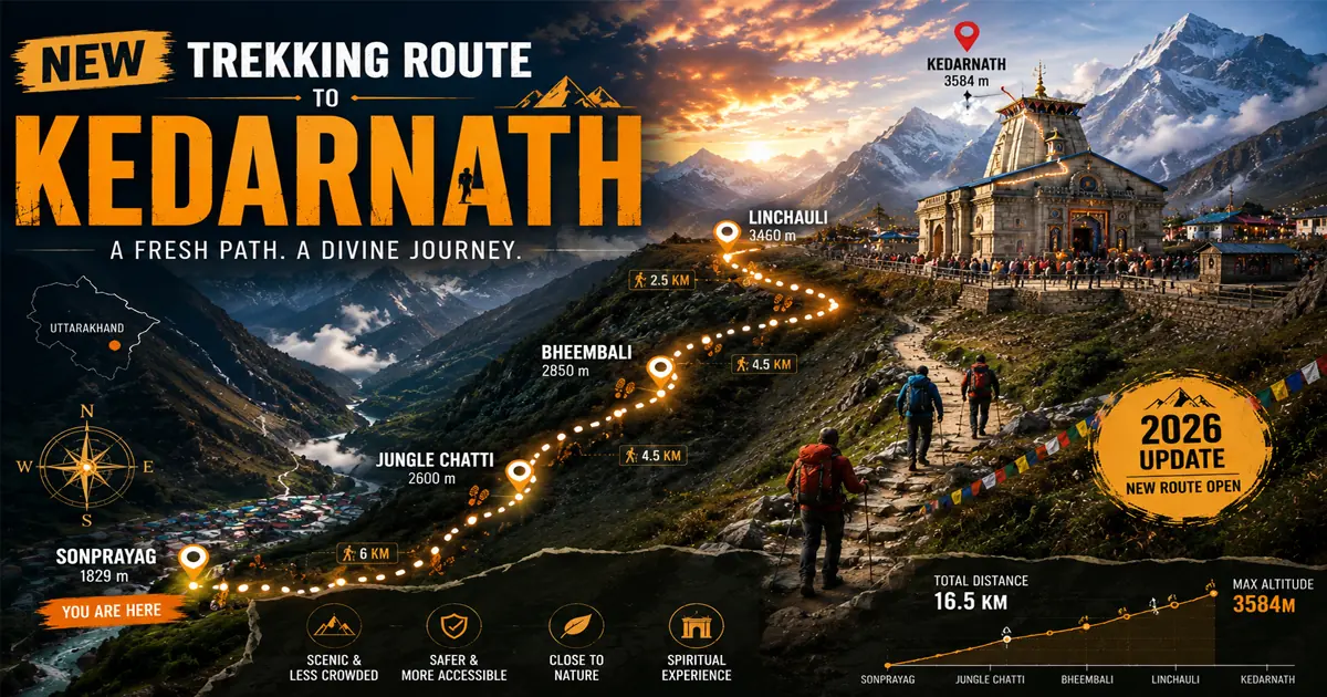 New Trekking Route to Kedarnath Temple