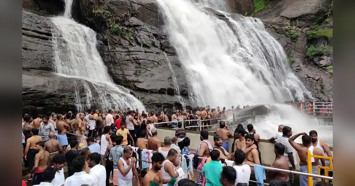 Courtallam Falls in Tamil nadu