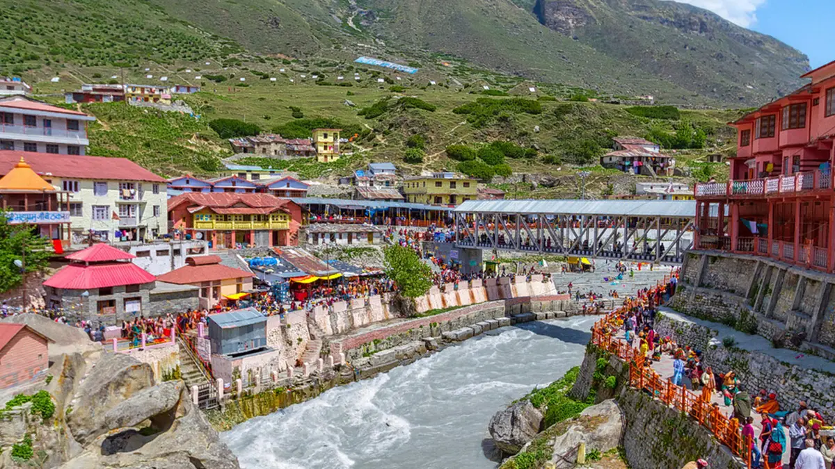 Alaknanda River flowing through the Badrinath pilgrimage town