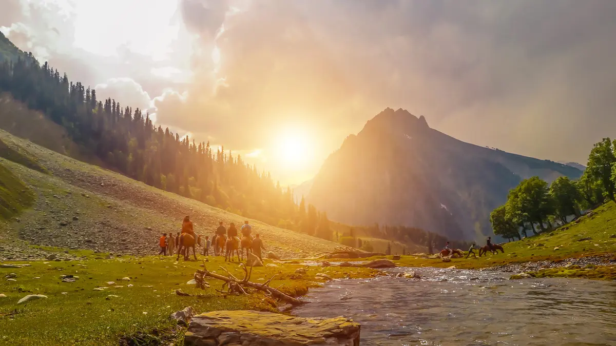 Scenic Baltal Valley along the Amarnath pilgrimage trail