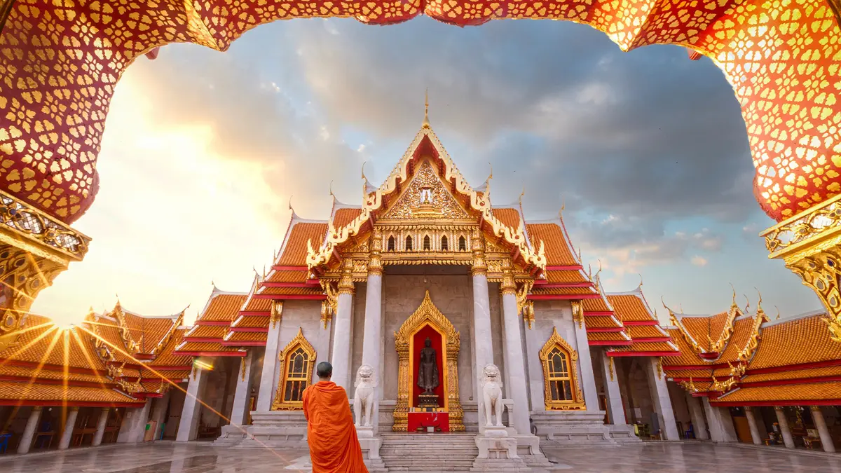 Marble Temple in Bangkok, Thailand
