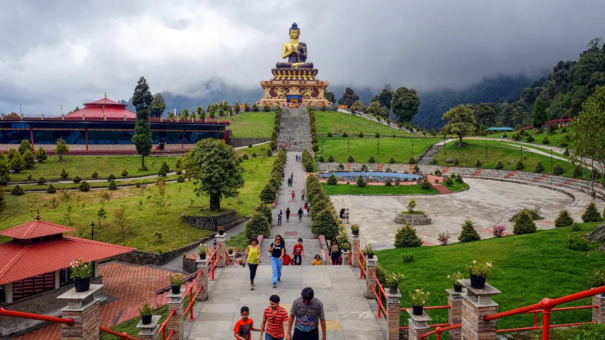 Giant Buddha statue at Buddha Park Ravangla in South Sikkim