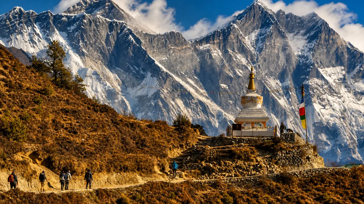 Buddhist stupa along the Adi Kailash trekking route