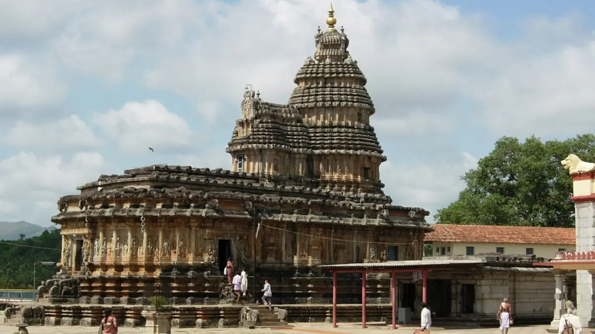 Historic Chennakesava Temple at Belur featuring intricate Hoysala architecture