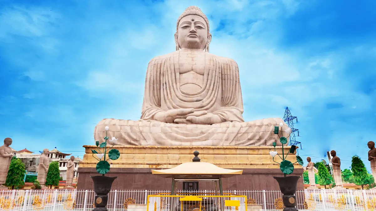 Massive enlightened sage monument attracting spiritual seekers and heritage travelers