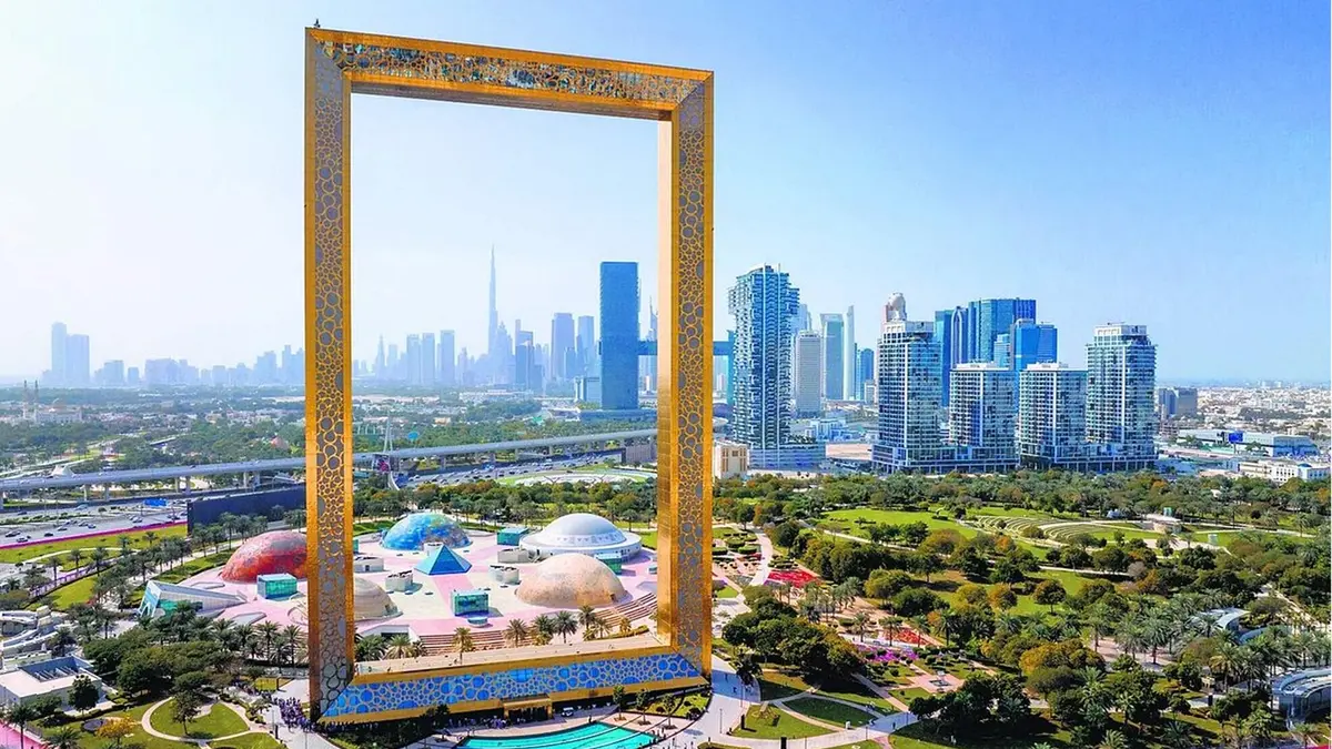 Dubai Frame city skyline