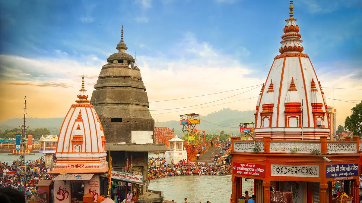 Sacred temples and pilgrimage area at Govindghat in Uttarakhand