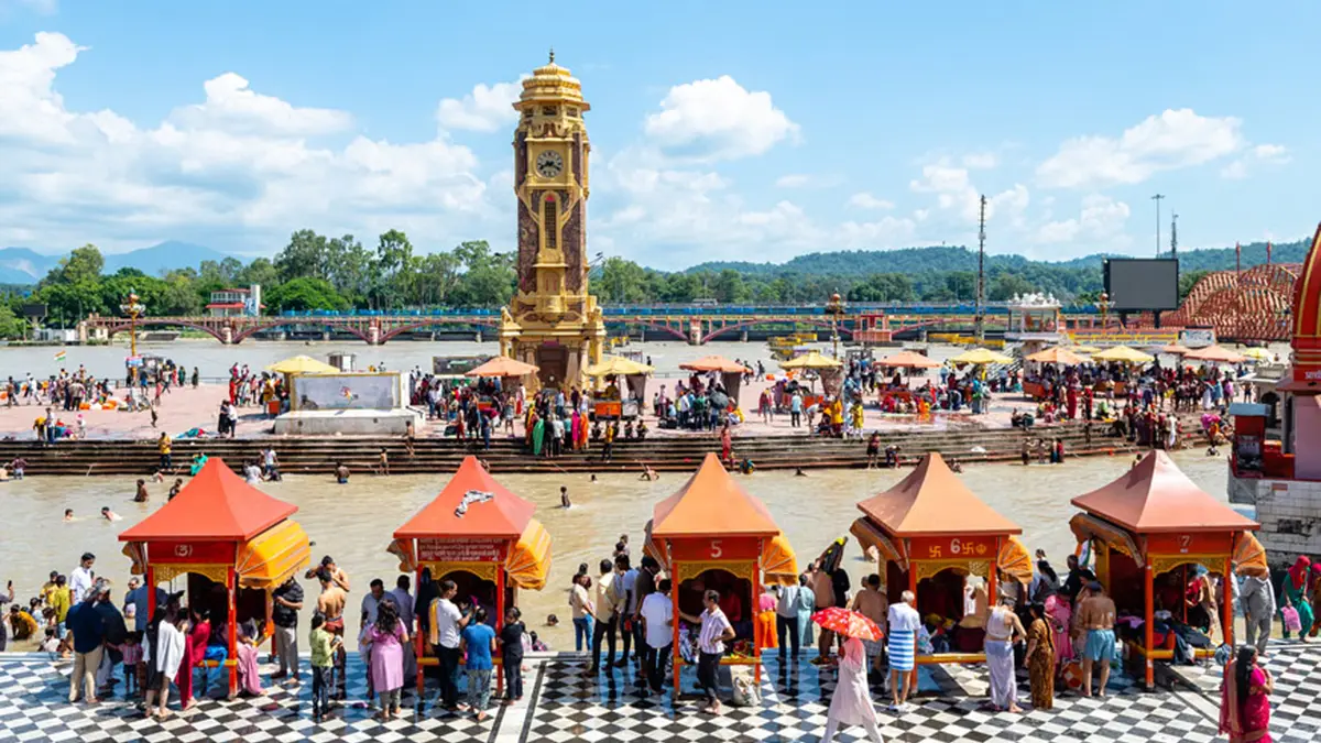 Har Ki Pauri Clock Tower and Ghat in Haridwar