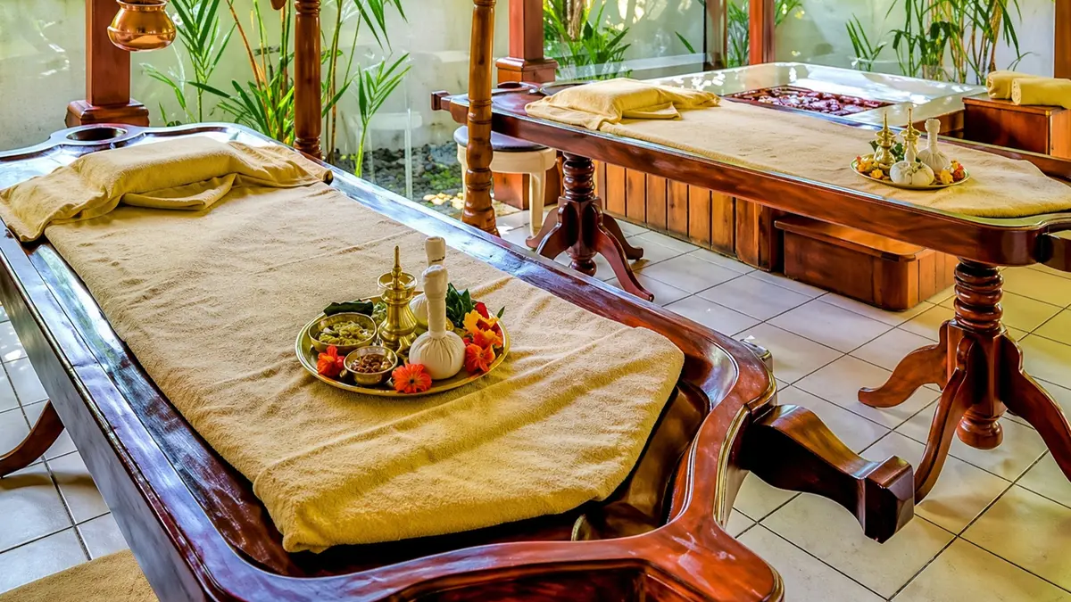 Authentic Kerala Ayurveda spa treatment room