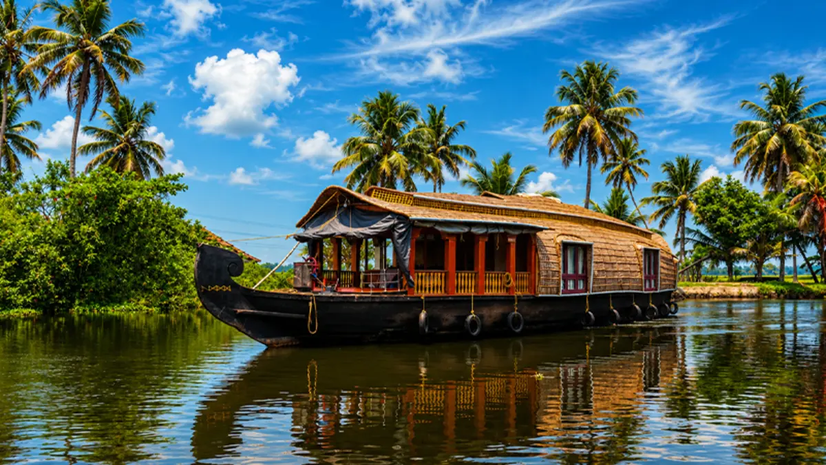 Traditional Kerala houseboat cruise