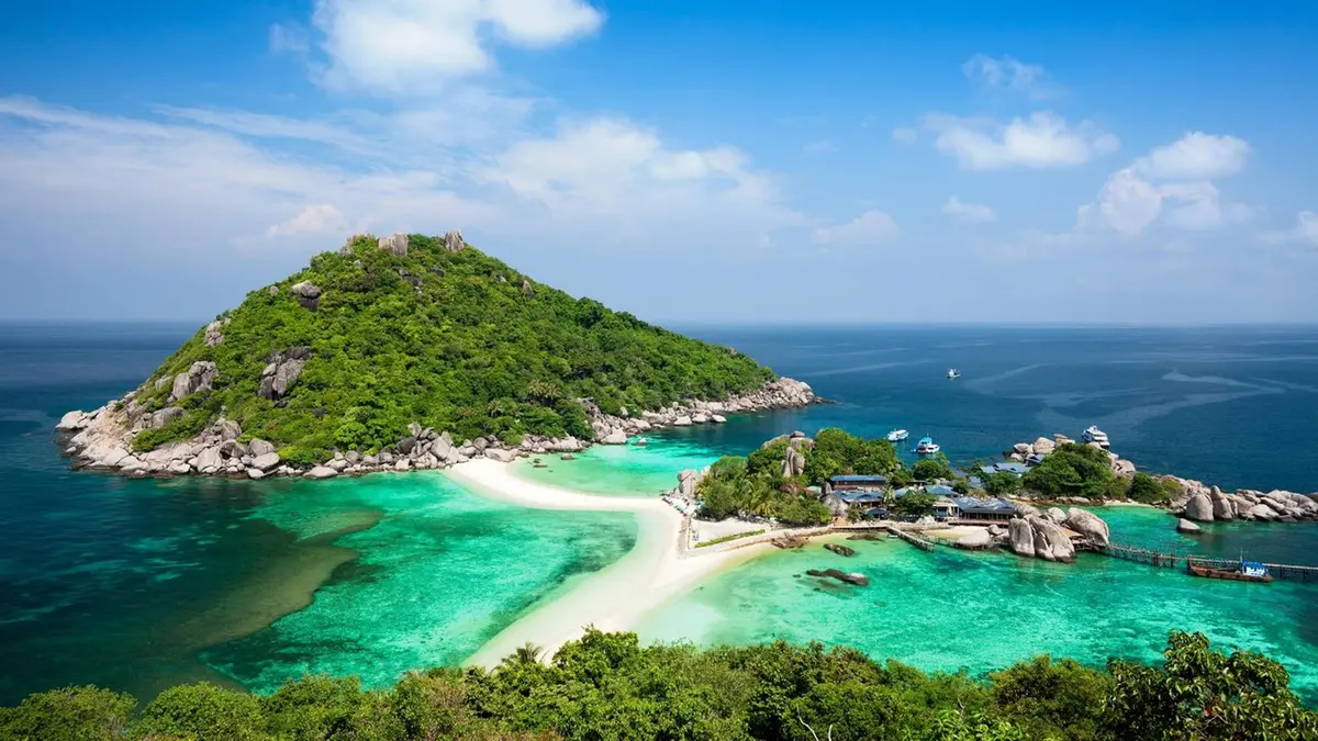 Panoramic view of Koh Nang Yuan near Koh Samui