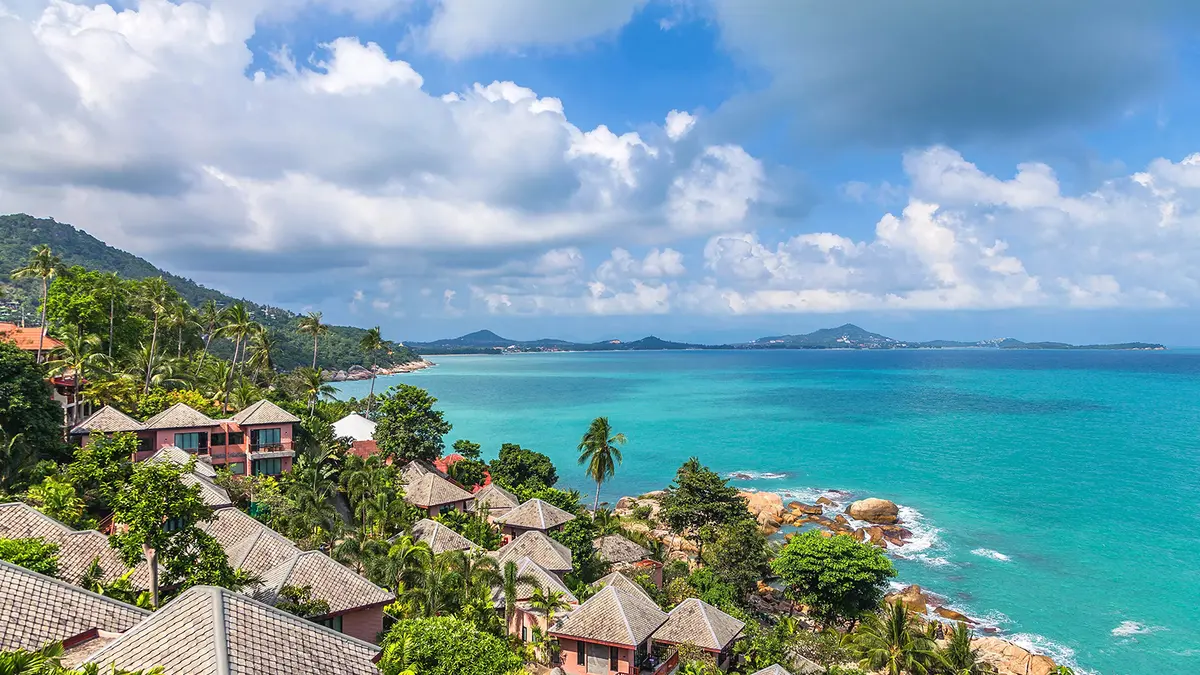 Beach resort overlooking the sea in Koh Samui, Thailand
