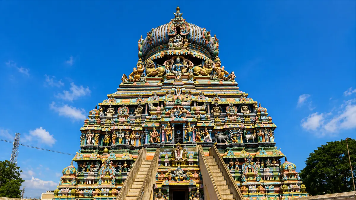 Koodal Azhagar Temple tower