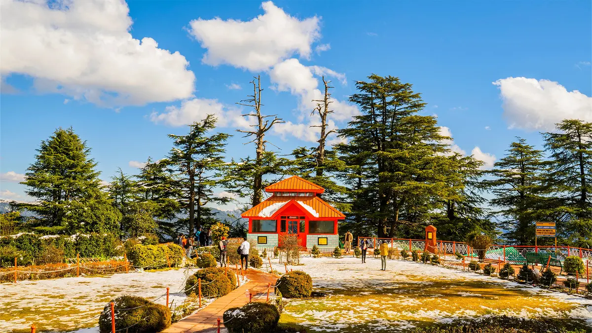 Scenic Himalayan landscape and Kufri Nature Park near Shimla during a Himachal holiday