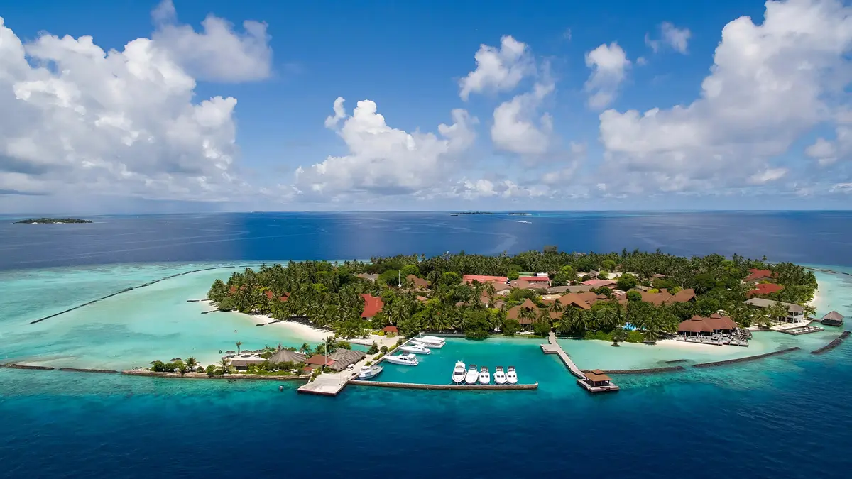 Aerial view of Kurumba Maldives