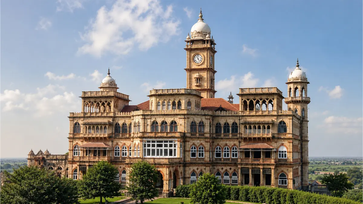 Laxmi Vilas Palace heritage building in Vadodara