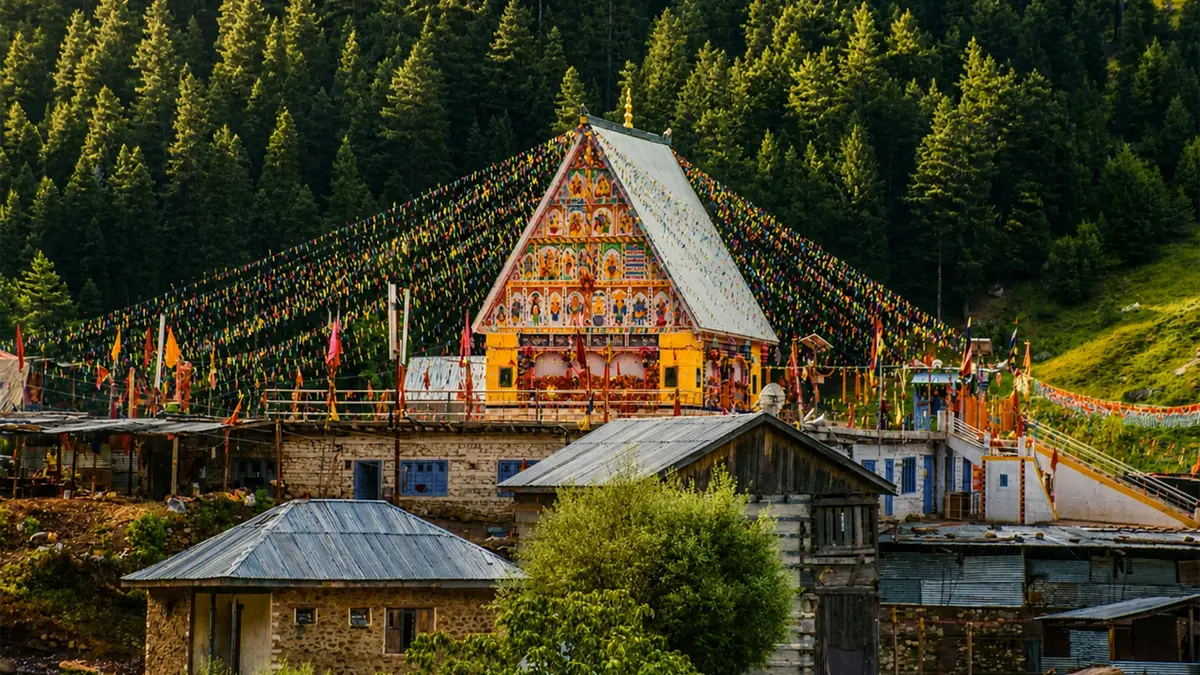 Machail Mata Temple in valley