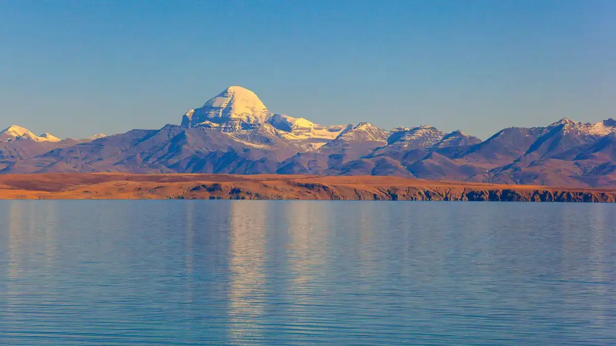 Mount Kailash viewed from Lake Mansarovar