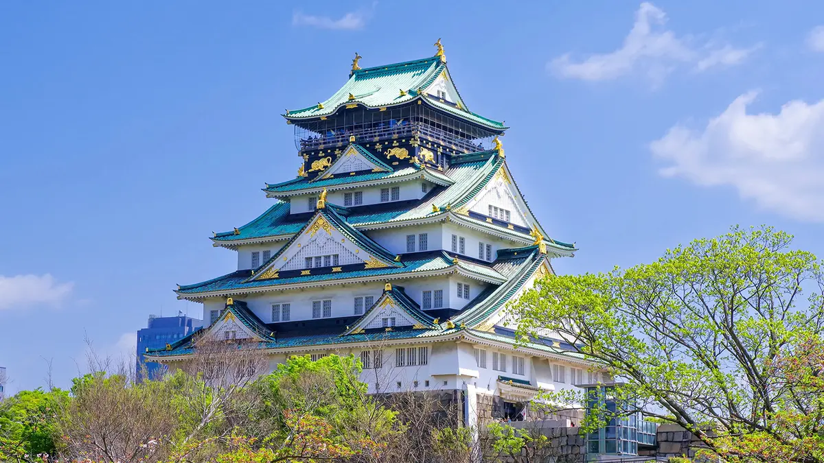 Main tower of Osaka Castle in Japan