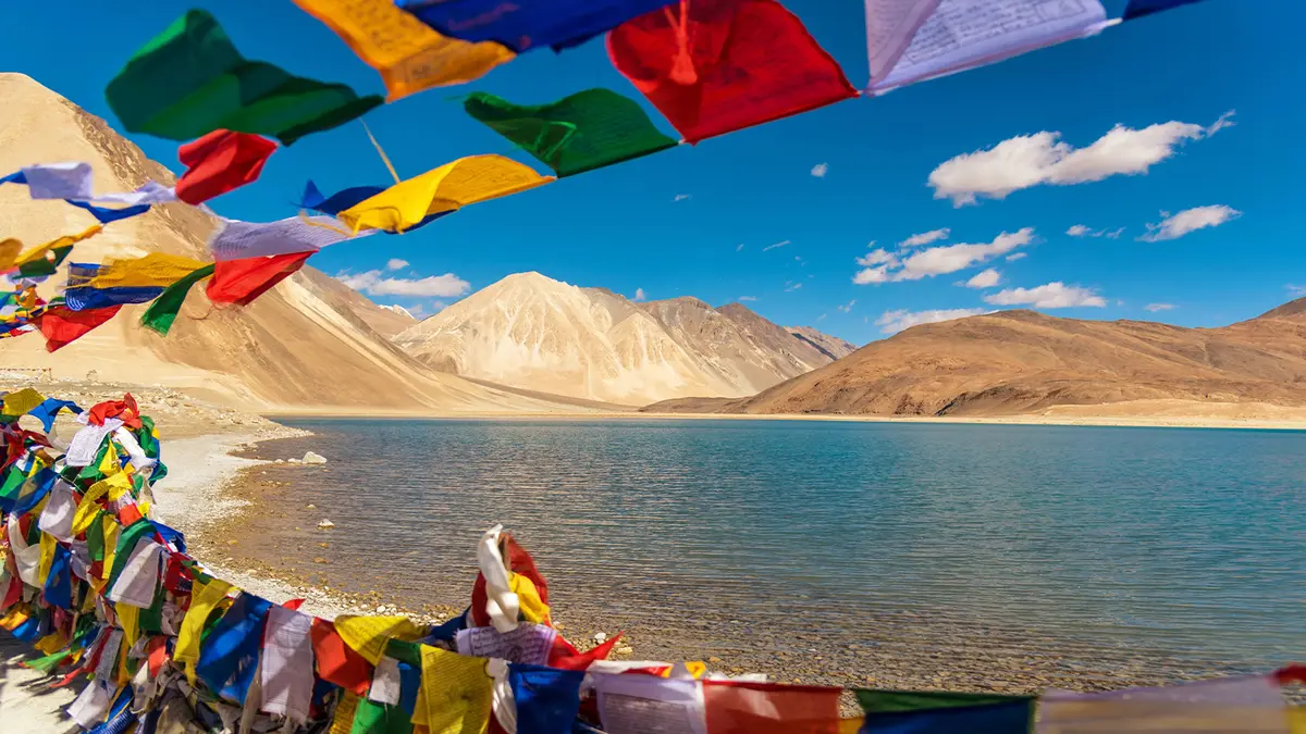 Pangong Lake Prayer Flags