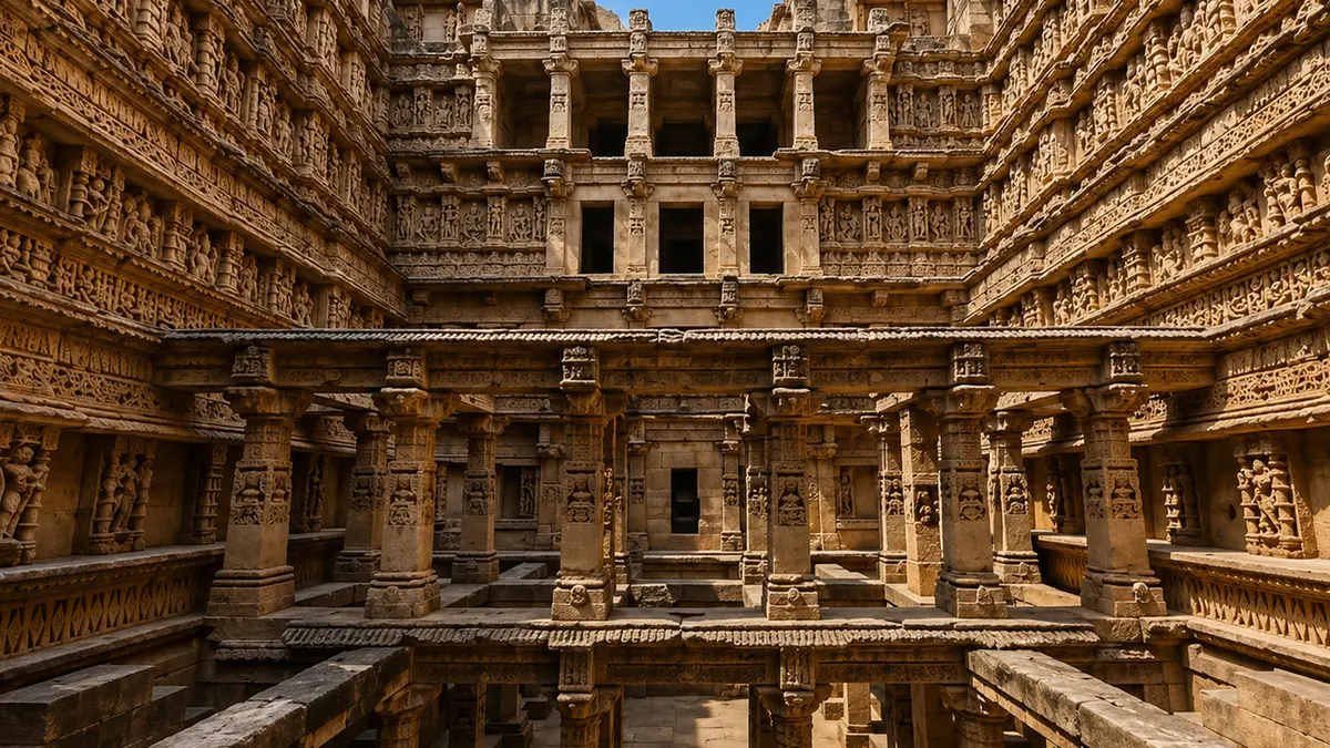 Intricate stepwell at Rani Ki Vav Patan