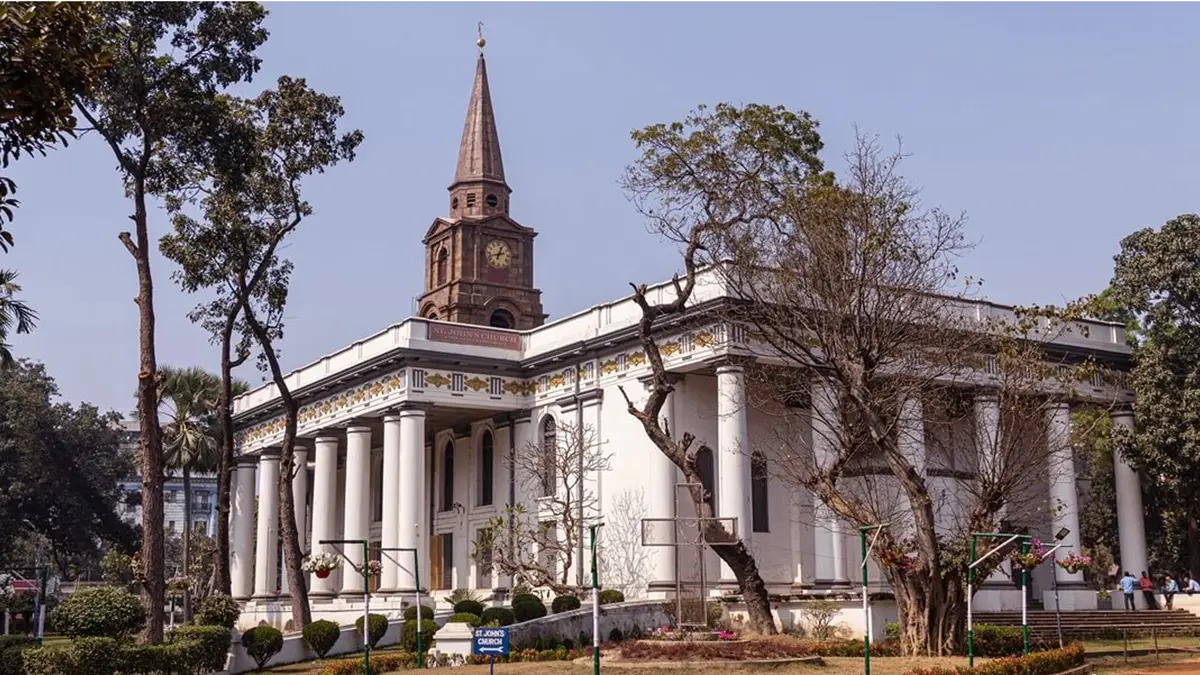 Historic San Thome Basilica in Chennai, a famous colonial-era church in Tamil Nadu