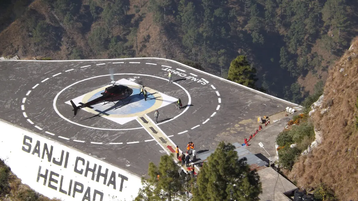 Sanjichhat Helipad used for Vaishno Devi helicopter services