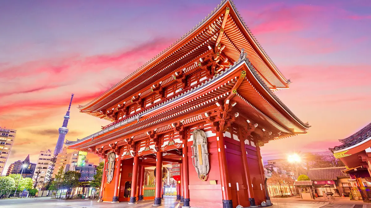 Senso-ji Temple Kaminarimon area in Tokyo