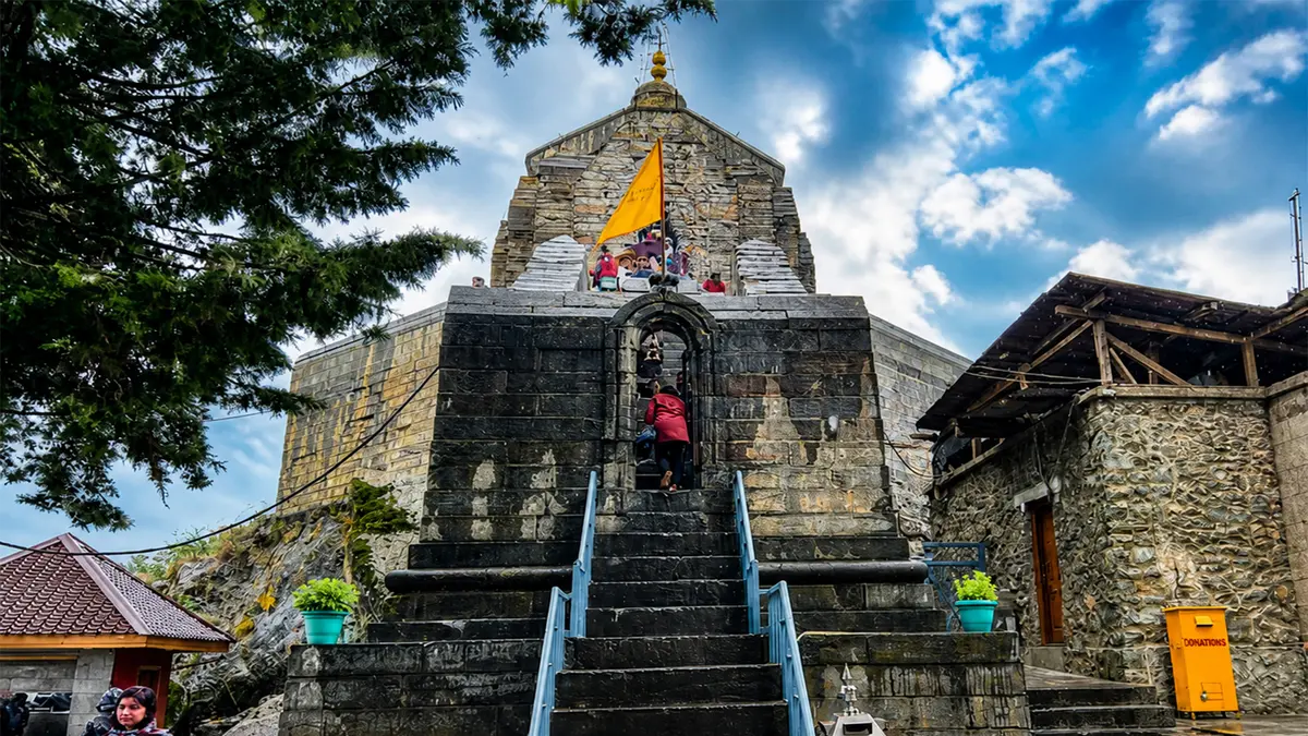 Historic Shankaracharya Temple perched on a hill overlooking Srinagar city