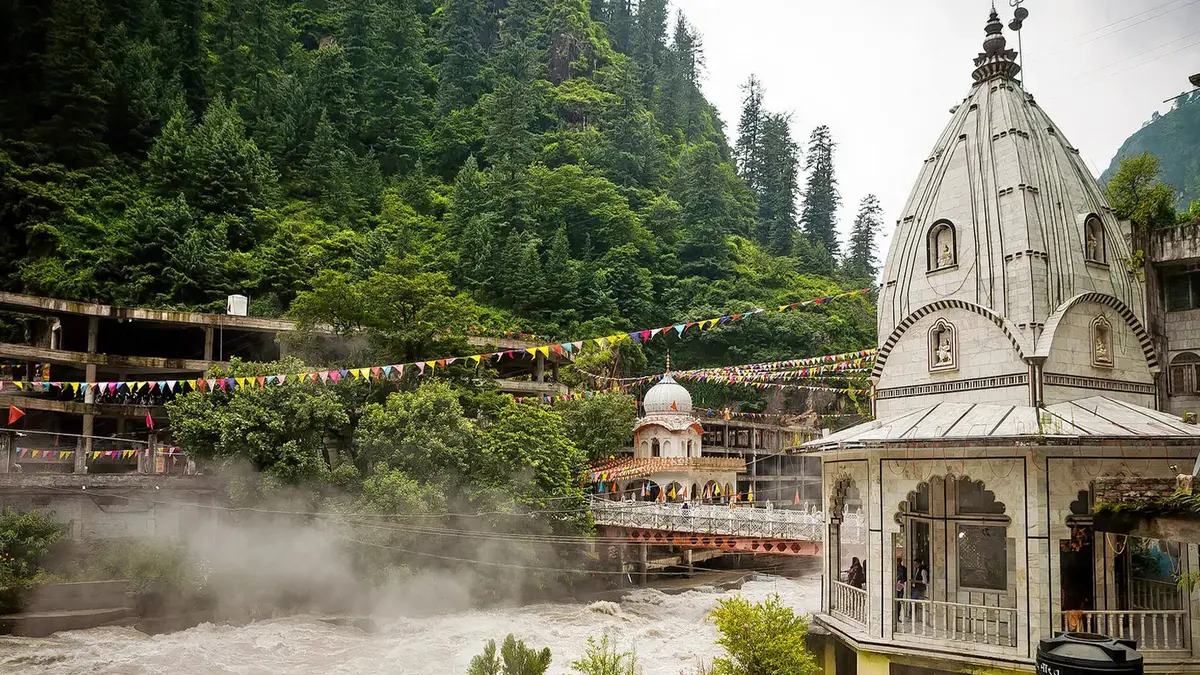 Vashisht Temple and natural hot springs near Manali in Himachal Pradesh