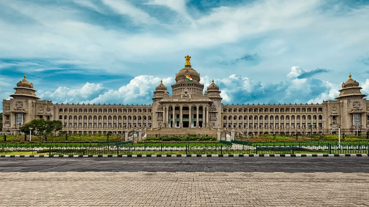 Grand Vidhana Soudha in Bengaluru, an iconic landmark of Karnataka