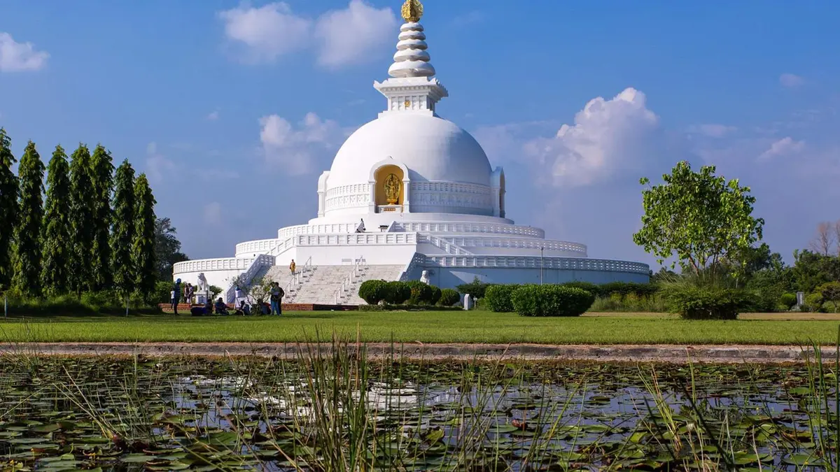 Vishwa Shanti Stupa at Rajgir in Bihar