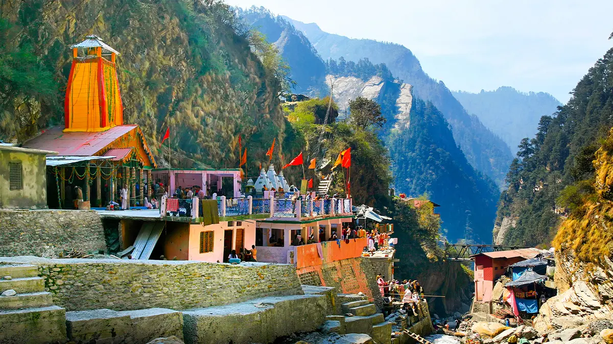 Yamunotri Temple on the sacred Char Dham pilgrimage route