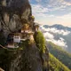 Bhutan Tiger Nest monastery on the cliff