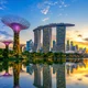 Singapore Marina Bay skyline with Marina Bay Sands