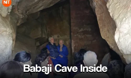 Inside view of Babaji Cave in Uttarakhand