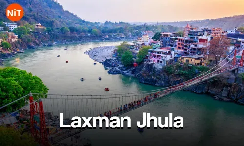 Laxman Jhula with Ganges river view in Rishikesh