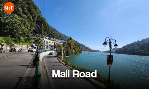 Mall Road beside Naini Lake in Nainital