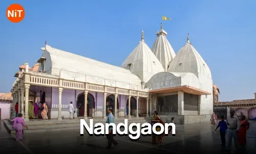 Nand Bhavan Temple courtyard in Nandgaon