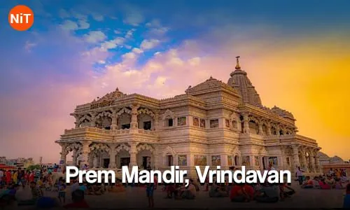 Prem Mandir marble temple in Vrindavan