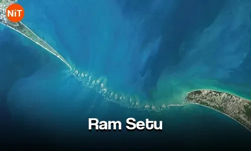 Aerial view of Ram Setu