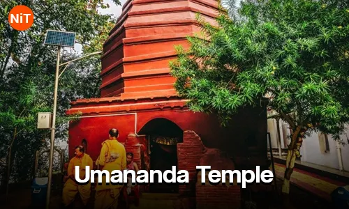Umananda Temple on Peacock Island in the Brahmaputra River Guwahati