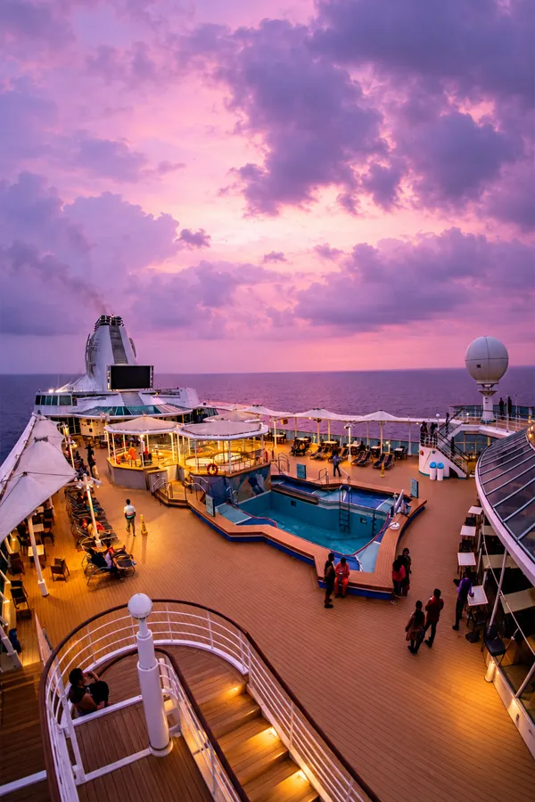 Cordelia cruise ship sailing at sea