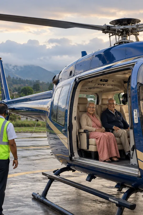 Senior travellers enjoying a comfortable holiday