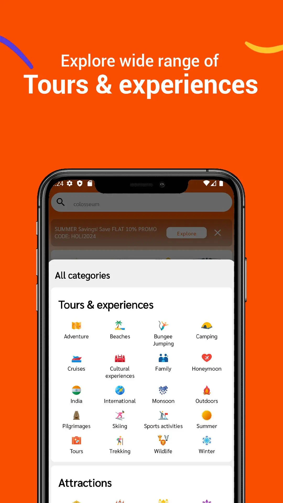 Namaste India Trip app Book mode screen